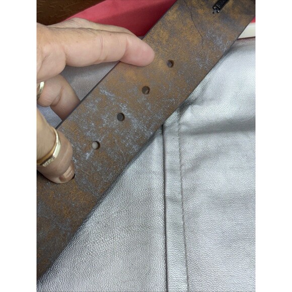 (H) Velez women's brown bohemian leather hippie belt, size S. - Picture 14 of 16